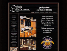 Tablet Screenshot of creeksidecabinet.com